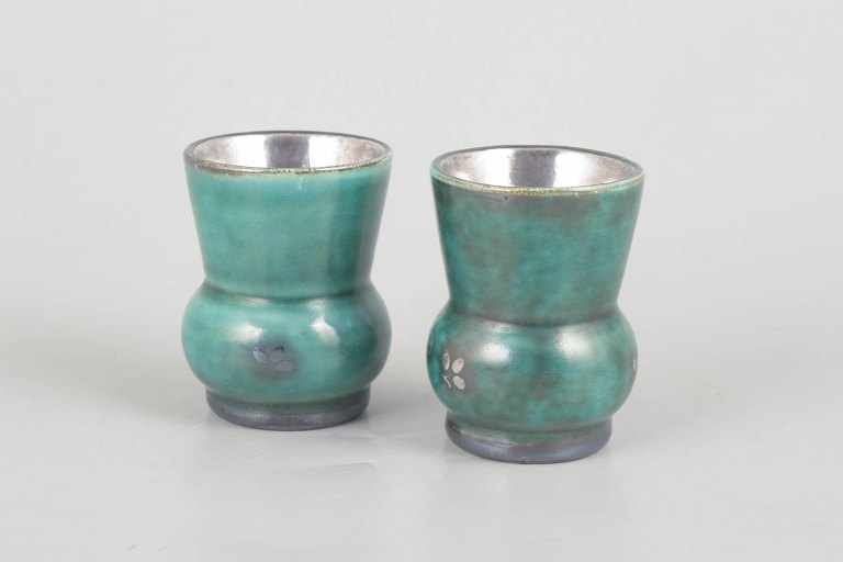 Wilhelm Kåge for Gustavsberg, pair of egg holders.