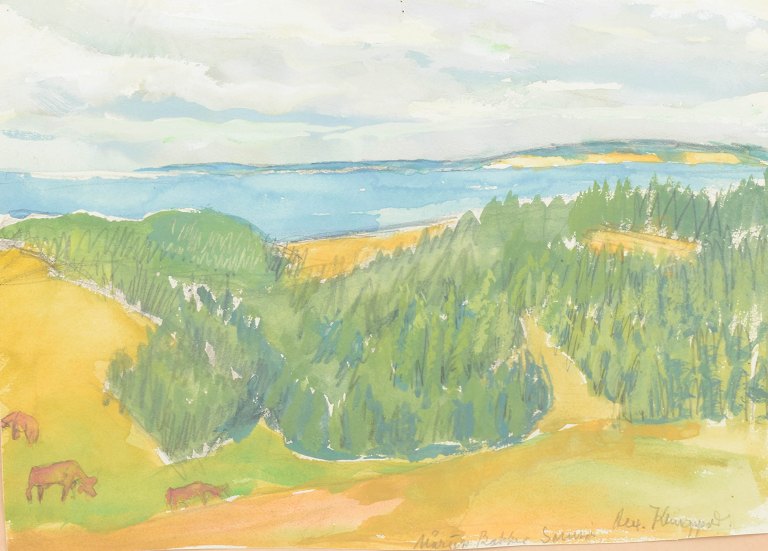 Alexander Klingspor, watercolour.