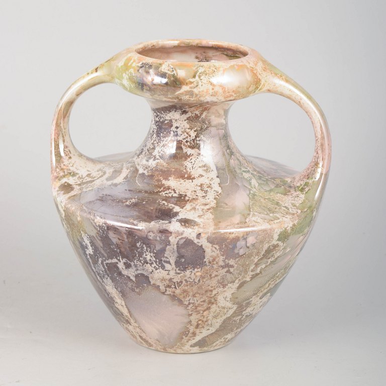 Arabia Finland, art deco vase with lustre glaze.