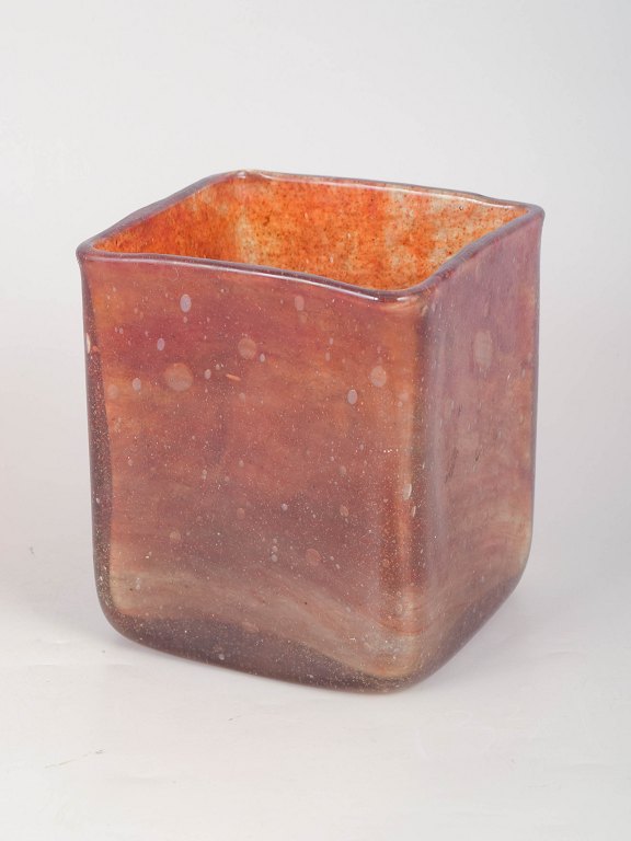Per Lütken for Holmegaard, firkantet vase.